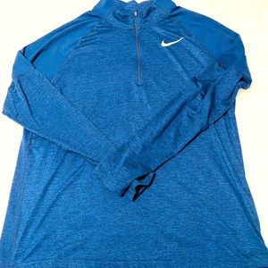 Nike Dri-Fit Element 1/4 zip men. Sz XL, Blue.